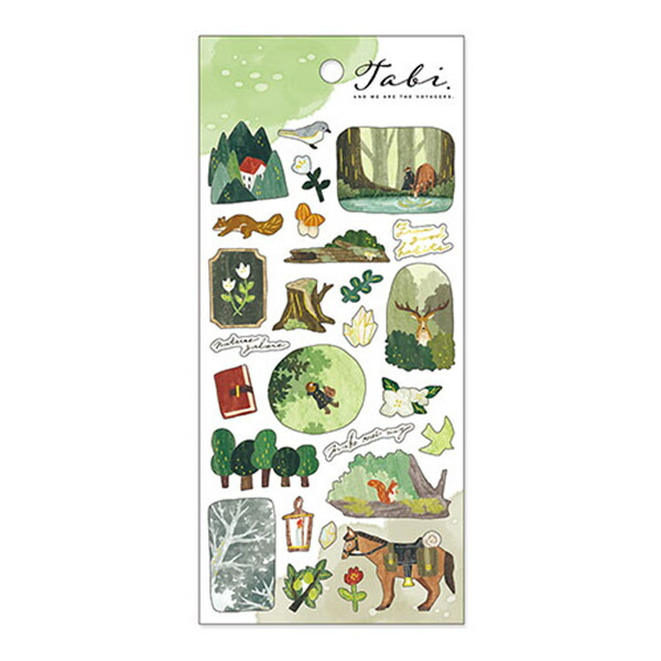 Sheet Sticker Mind Wave MIND WAVE Tabi Sticker Mori no Kuni 82331 Foil Stamp Notebook Deco