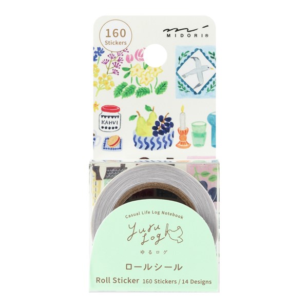 Midori Yuru Log Roll Sticker - Postage Stamps