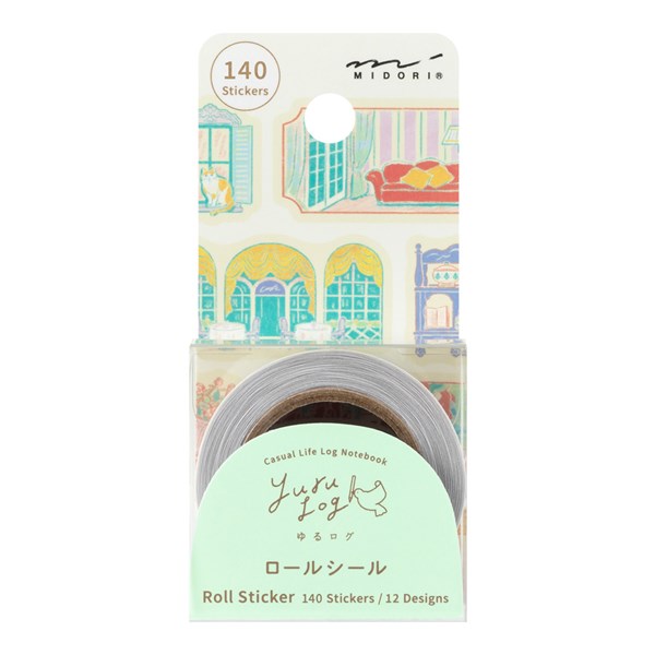 Midori Yuru Log Roll Sticker - Window Views