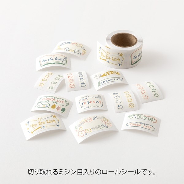 Midori Yuru Log Roll Sticker - List