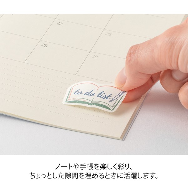 Midori Yuru Log Roll Sticker - List