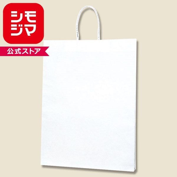 HEIKO 紙袋 手提げ紙袋 Pスムースバッグ 39-4 白無地 幅390×マチ45×高515mm 25枚入 ホワイト 業務用 ラッピング シモジマコード003155100