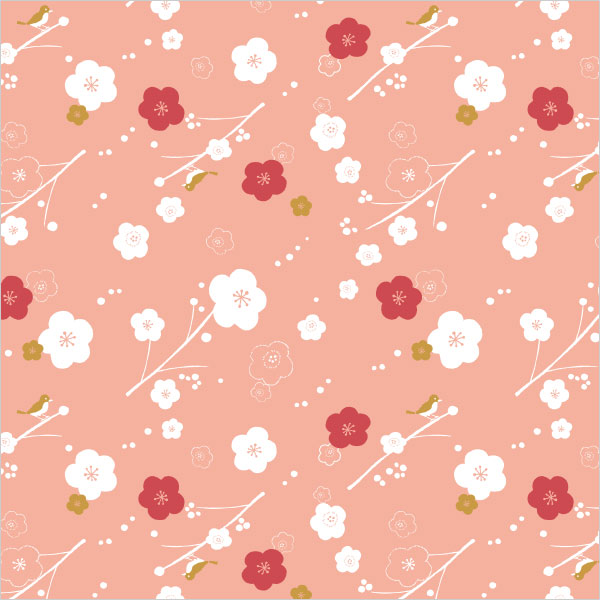 楽天市場 包装紙 Heiko シモジマ ラッピングペーパー 梅日和 半才 50枚入り シモジマラッピング倶楽部