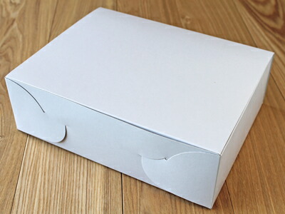 【楽天市場】★★単品購入で送料無料★★ラッピング 箱 ボックス ラッピング箱 【 ホワイトショートケース 9 】 ケーキ用箱 ケーキ 箱