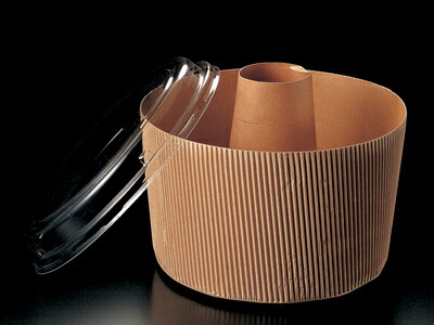 シフォン 茶無地ハードタイプ ペット蓋付 SC844A