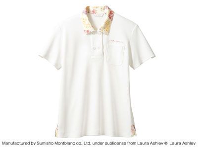 LAURA ASHLEY ニットシャツ LW202-12(オフホワイト/アメリ ピンク) M