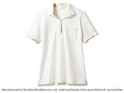 LAURA ASHLEY ニットシャツLW203-12(オフホワイト/アメリ ピンク) 3L|ラッピングストア(コッタ cotta)
