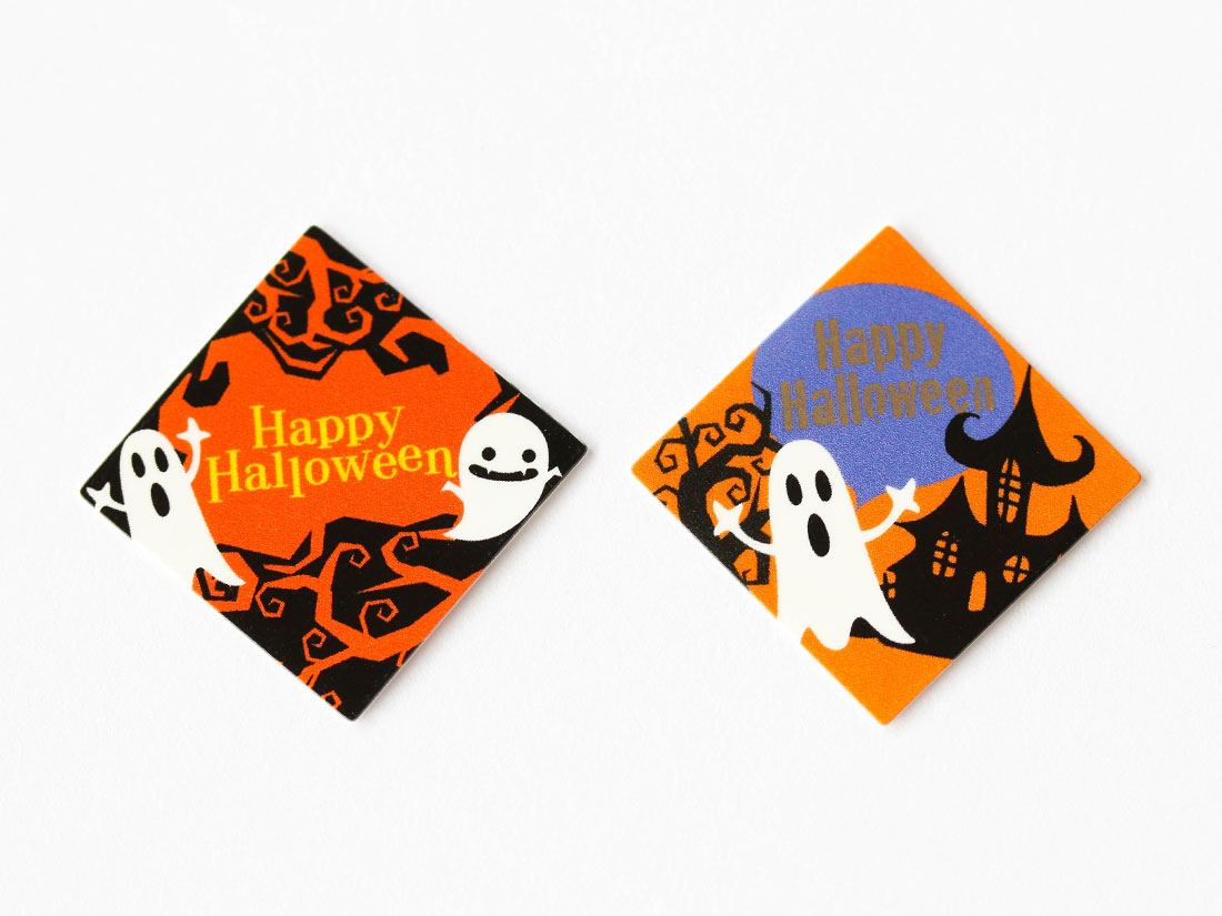市場 少量販売 2柄 10片 ケーキピック ハロウィンおばけ