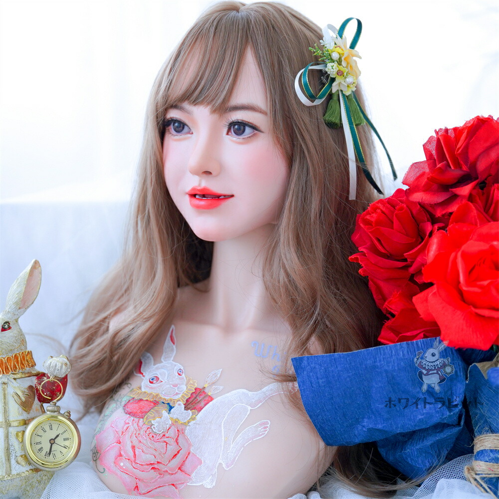 《 受注生産品 》 軟質シリコン 口可動 ドール ヘッド 大人 向け ドール 等身大ドール リアル ドール 販売 ドール 本体 人形 軟質シリコン ヘッド 眉毛 睫毛 植毛 M16ボルト 155CM~168CM身長対応 ホワイトラビット [ts0008]