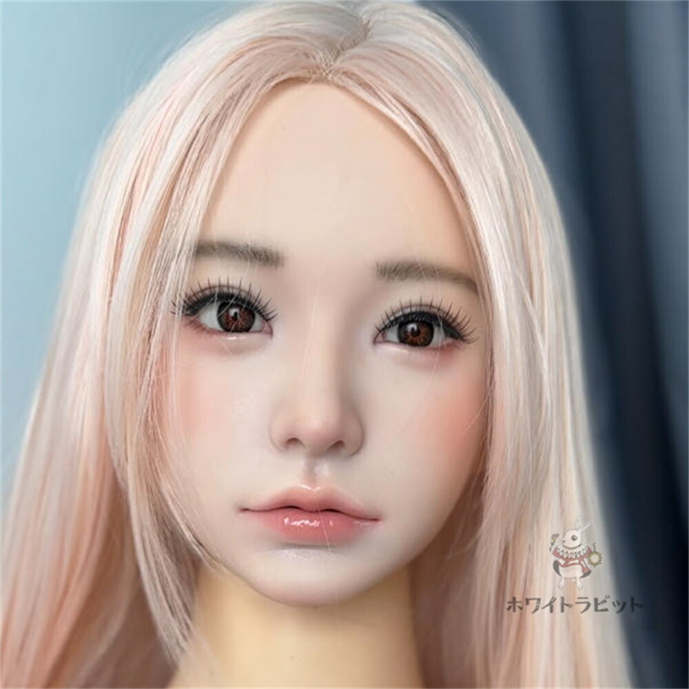 《 受注生産品 》 軟質シリコン 口可動 深さ約13CM ドール ヘッド 大人 向け ドール 等身大ドール リアル ドール 販売 ドール 本体 人形 ヘッド 眉毛 睫毛 植毛 M16ボルト 158CM～168CM 身長対応 ホワイトラビット【A72N-2】