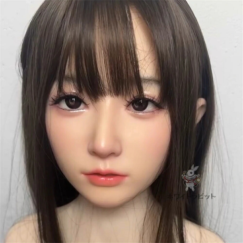《 受注生産品 》 ドール ヘッド 軟質シリコン 口可動 深さ約10CM ドール ヘッド 大人 向け ドール 頭 頭部 等身大ドール リアル ドール 販売 ドール 本体 人形 ヘッド 睫毛貼り付け 眉毛植毛 M16ボルト 155CM~168CM身長対応 ホワイトラビット【a66n】|ホワイトラビット