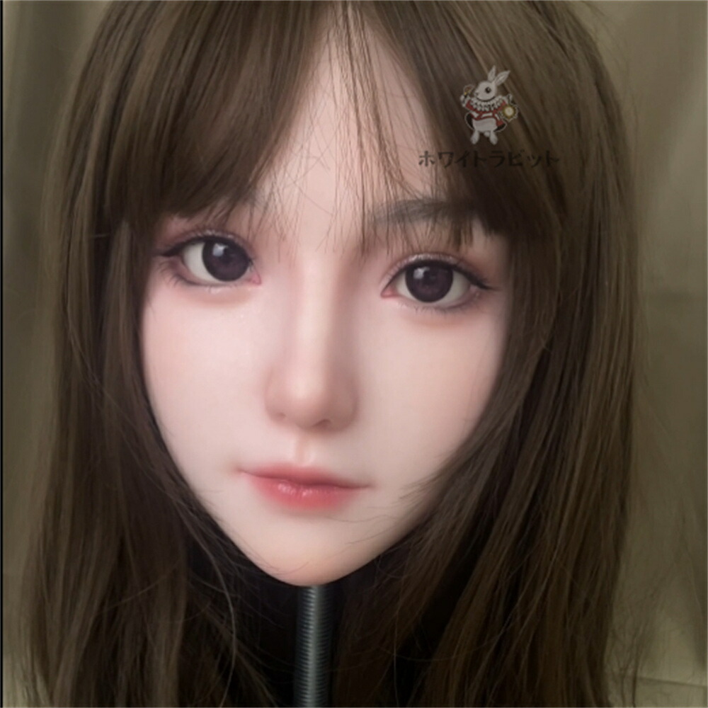 《 受注生産品 》 ドール 硬質シリコン ヘッド 大人 向け ドール 等身大ドール リアル ドール 販売 ドール 本体 人形 ヘッド 眉毛 睫毛 植毛 M16ボルト 155CM~170CM身長対応 ホワイトラビット [A25]