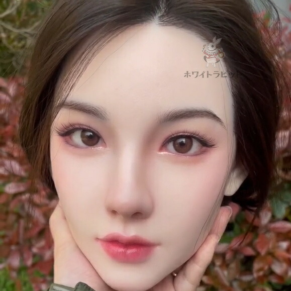 《 受注生産品 》 ドール ヘッド 硬質シリコン ヘッド 大人 向け ドール 頭 頭部 等身大ドール リアル ドール 販売 ドール 本体 人形 軟質シリコン ヘッド 眉毛 睫毛 植毛 M16ボルト 145CM~170CM身長対応 ホワイトラビット [ A30 ]｜ホワイトラビット