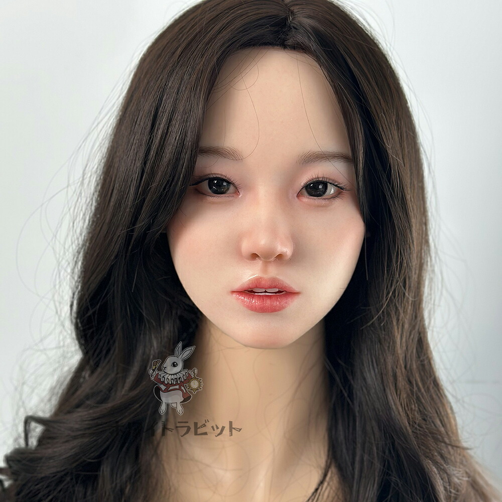 《 受注生産品 》 ドール ヘッド 軟質シリコン 口可動 ドール 喉深さ約18CM ヘッド 大人 向け ドール 頭 頭部 等身大ドール リアル ドール 販売 ドール 本体 人形 軟質シリコン ヘッド 眉毛 睫毛 植毛 M16ボルト 155CM~168CM身長対応 ホワイトラビット [A59N-5]｜ホワイトラビット