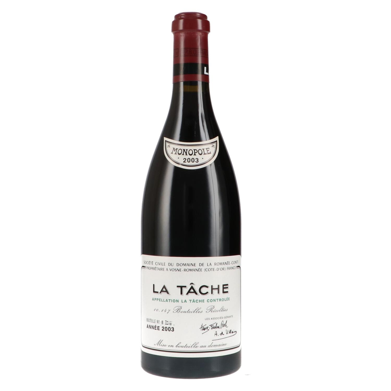 ＤＲＣ ドメーヌ ド ラ ロマネ コンティ 2003 ラ ターシュ Domaine de la Romanee-Conti La Tache Grand Cru 750ml 正規品 A1431｜ワインショップ プラティーヌ