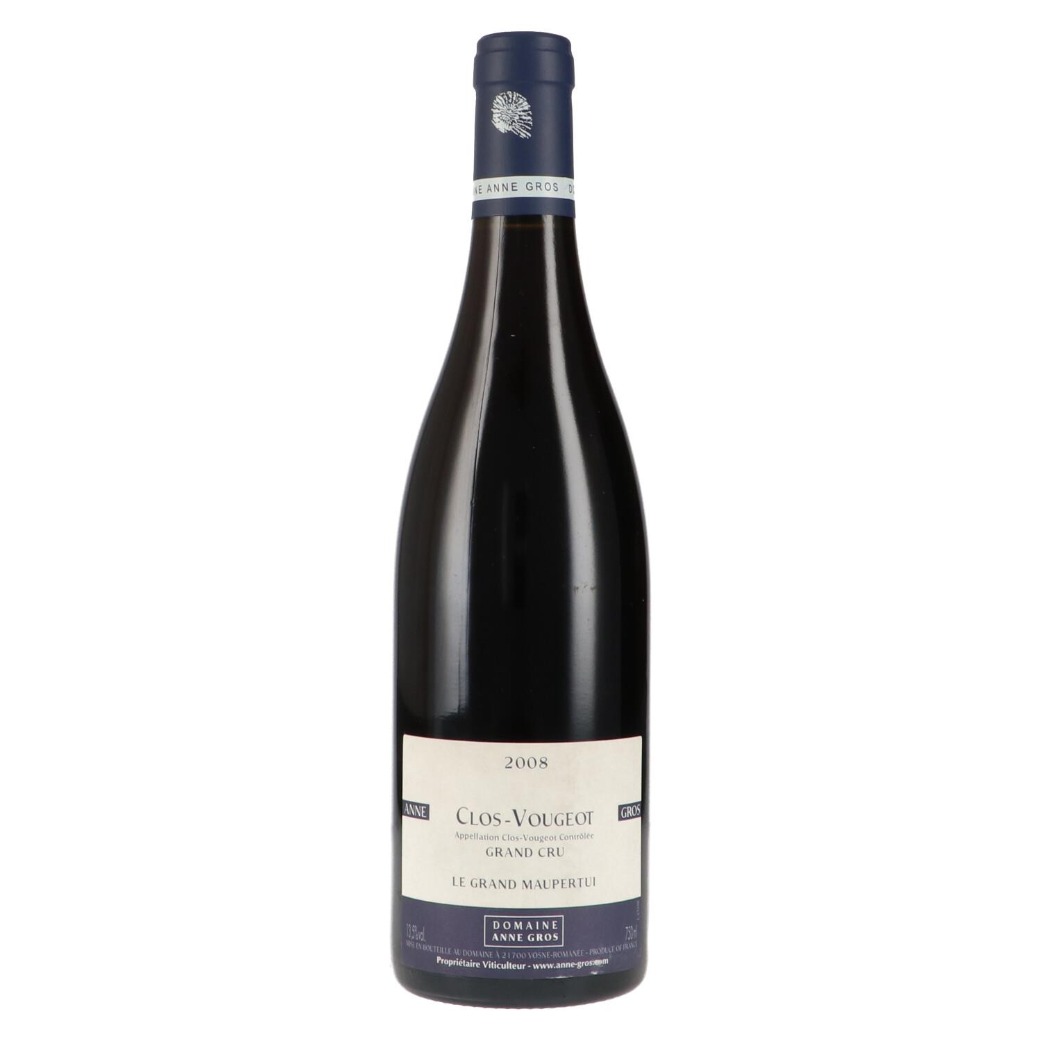アンヌ グロ 2008 クロ ヴージョ グラン モーペルテュイ Domaine Anne Gros Clos Vougeot Grand Cru Le Grand Maupertui 750ml A2209