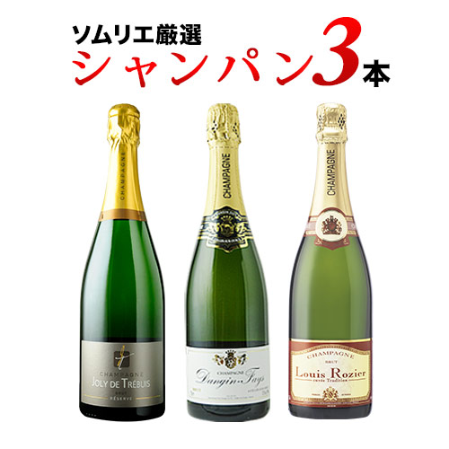 シャンパン3本セット 第6弾 シャンパンセット【ギフト ワイン】【バレンタイン ワイン】