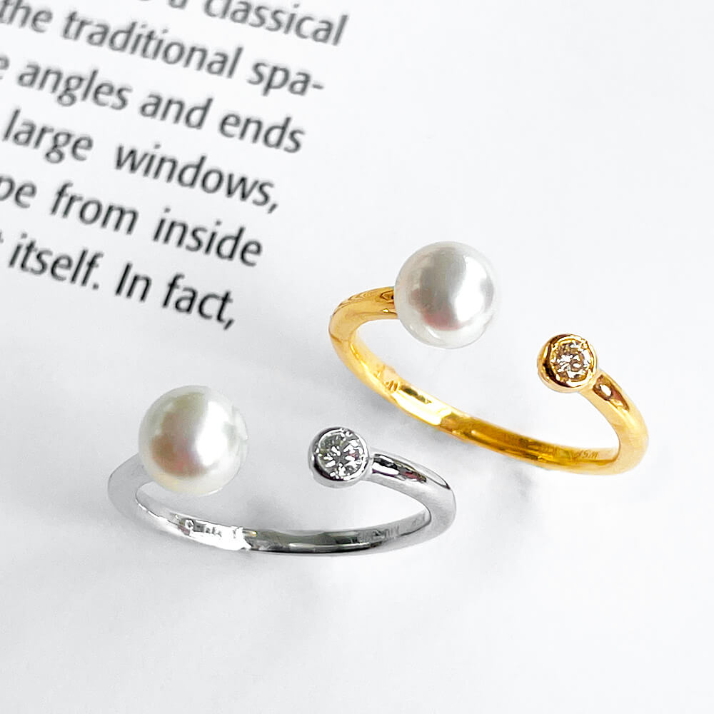 雑誌掲載 あこや真珠 パール ダイヤ フォークリング Carina カリーナ 5 5 6 0mm K10wg K10 ホワイトゴールド イエローゴールド 0 05ct N3 N6 Hs パールリング 大人可愛い おしゃれ 6月誕生石 Lojascarrossel Com Br