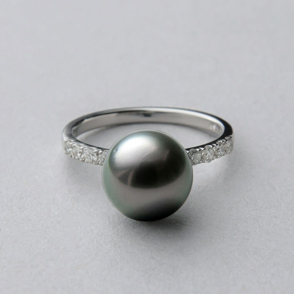 アコヤ真珠 パール リング 指輪 pt900 9.0mm オーロラ花珠真珠 リング9.0-9.5mm PT900 -Premium- | 花珠真珠リング