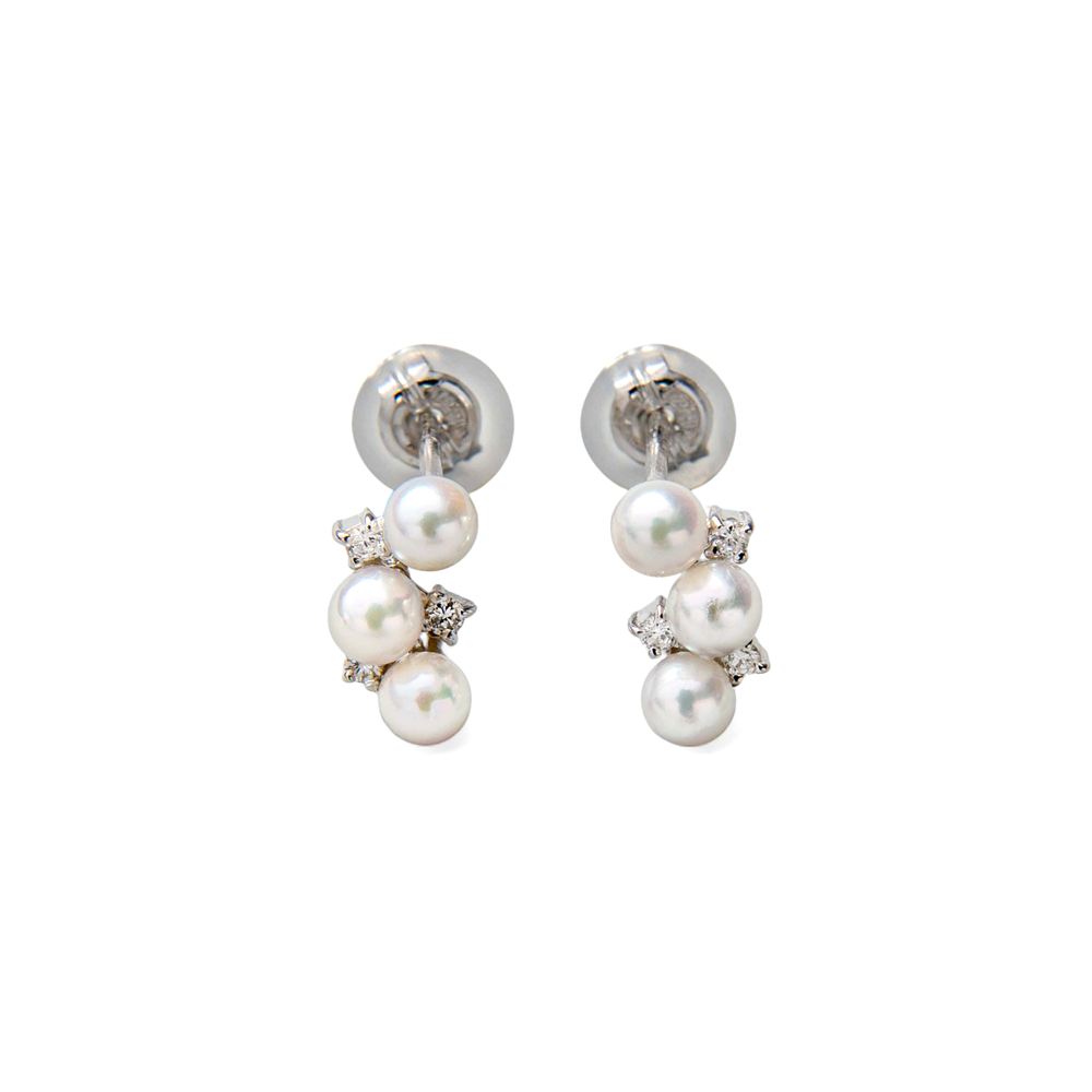 Petit Claire あこや真珠 ピアス 3.0-3.5mm PT900 ベビーパール 普段使い カジュアル|P-dot by Pearl for Life