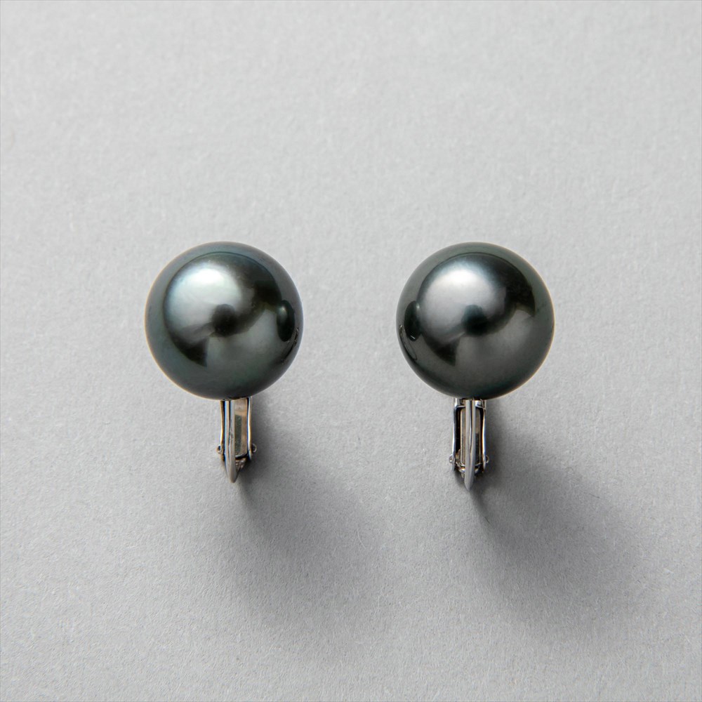 楽天市場】《Tahitian+》 タヒチ黒蝶真珠 ピアス 11mmUP K14WG