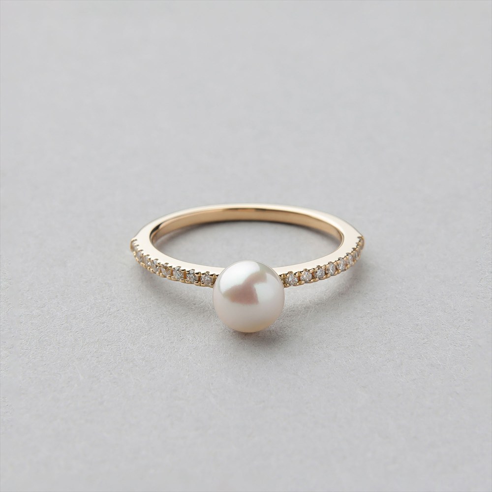 楽天市場】《LUXE》 あこや真珠 リング 9.0-9.5mm K18 パール 指輪