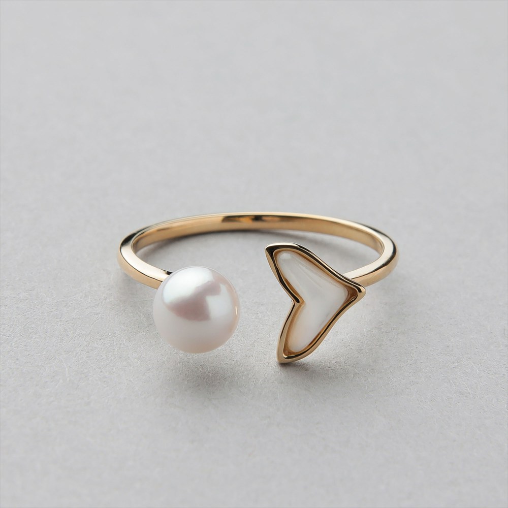 楽天市場】《LUXE》 あこや真珠 リング 9.0-9.5mm K18 パール 指輪