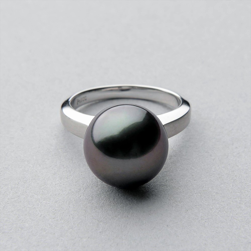 楽天市場】《Tahitian+》 タヒチ黒蝶真珠 リング 11mmUP PT900 パール