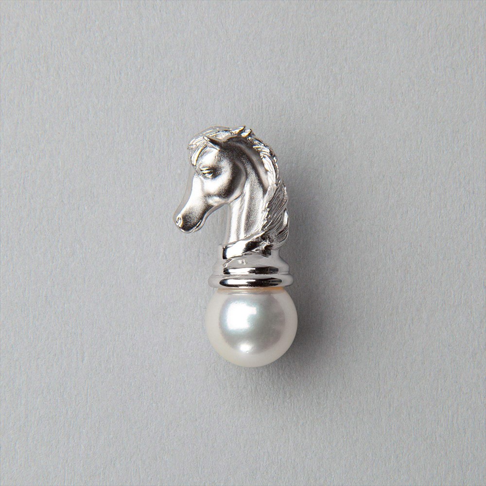 アンティーク⭐︎ホースブローチ 馬のピンブローチ　sv925 本真珠8mm珠 楽天市場】《LUXE》 タヒチ黒蝶真珠ブローチ 9mmUP SV925 馬 ホース