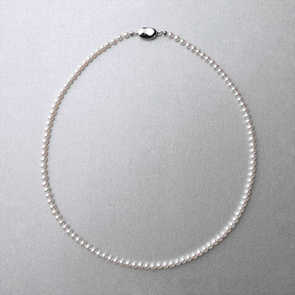楽天市場】淡水真珠 (有核) ネックレス 5.0-5.5mm [n2] パール 