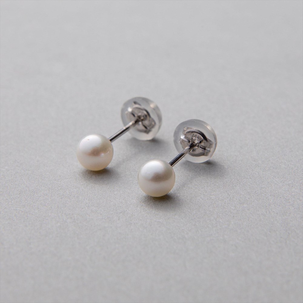 楽天市場】あこや真珠 一粒 ピアス 4.5-5.0mm K14WG K18 パールピアス 冠婚葬祭 普段使い カジュアル《Debut》 : Pearl  for Life 楽天市場店