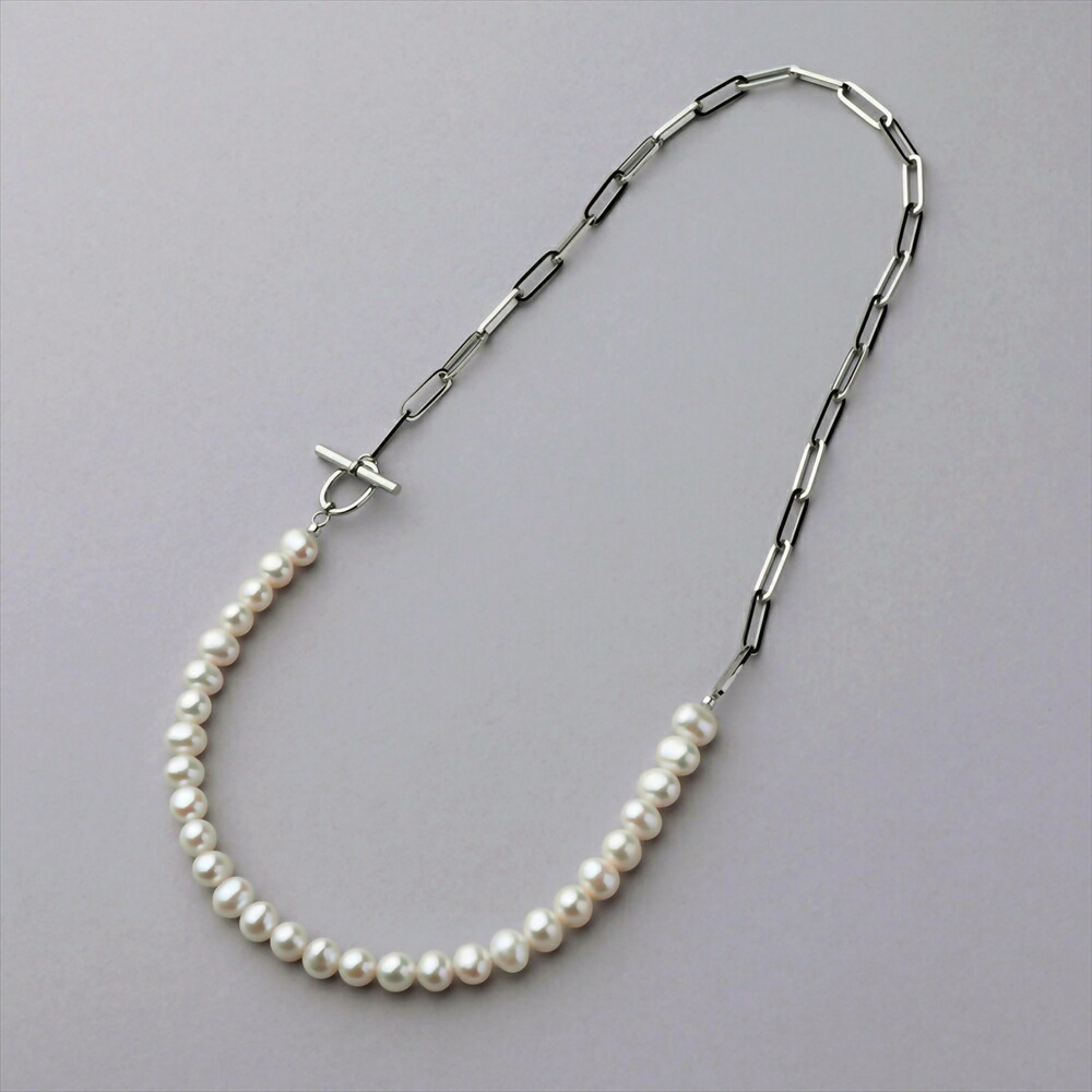 美品 留具 K18 真珠 淡水パールネックレス 長さ 約43.5㎝ SN1938 美品 留具 K18 真珠 淡水パールネックレス 長さ 約43.5㎝ SN1938