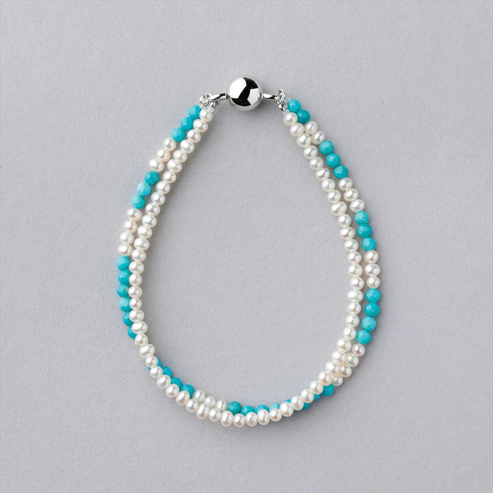 楽天市場】【WEB限定】淡水真珠 2連 ブレスレット 4.0-5.0mm パール