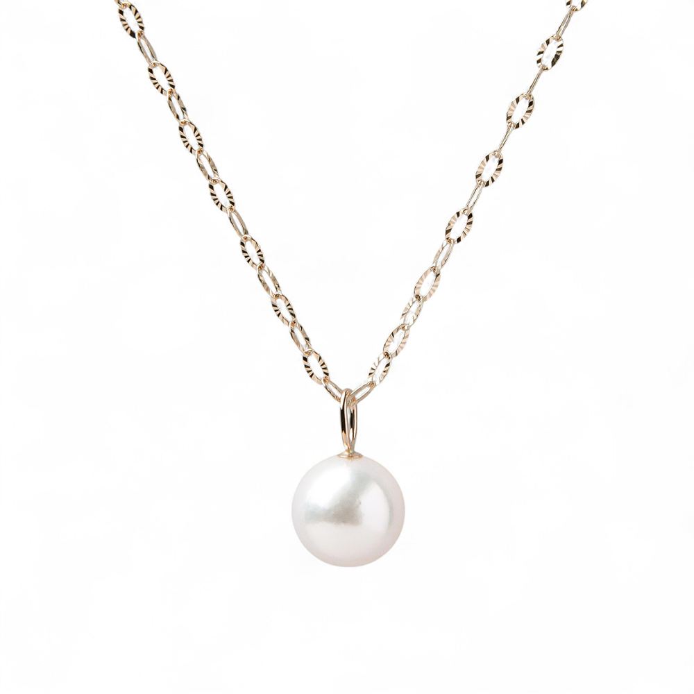 あこや真珠 一粒 ペンダント 8.5-9.0mm K10YG パールネックレス 普段使い《Debut》｜P-dot by Pearl for Life