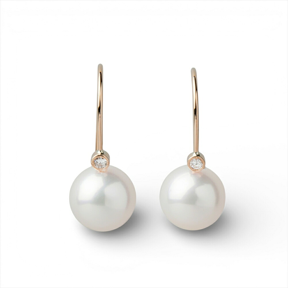 LUXE あこや真珠 フックピアス 8.5-9.0mm K18YG パールピアス フォーマル 冠婚葬祭 普段使い カジュアル 揺れる|P-dot by Pearl for Life