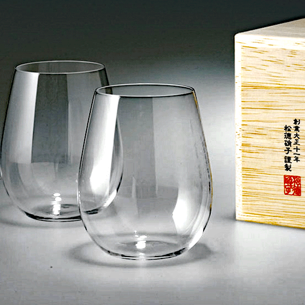【貨物輸送無料】_うすはり ボルドーワイン 2個木箱入 330ml 松徳琉璃 お手てお手伝いさん 極薄水のみ 麦酒 日本酒【RCP】北海道/九州/沖縄/離島 不可