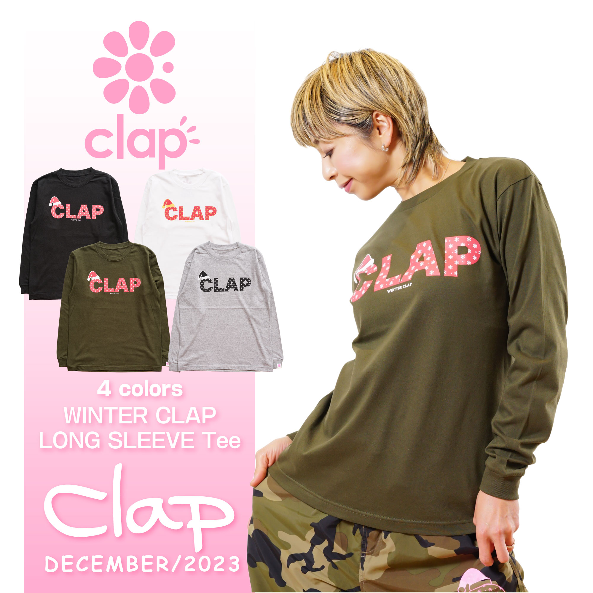 楽天市場】【ネコポス対応】【clap】クラップ【4色】WINTER CLAP Tee