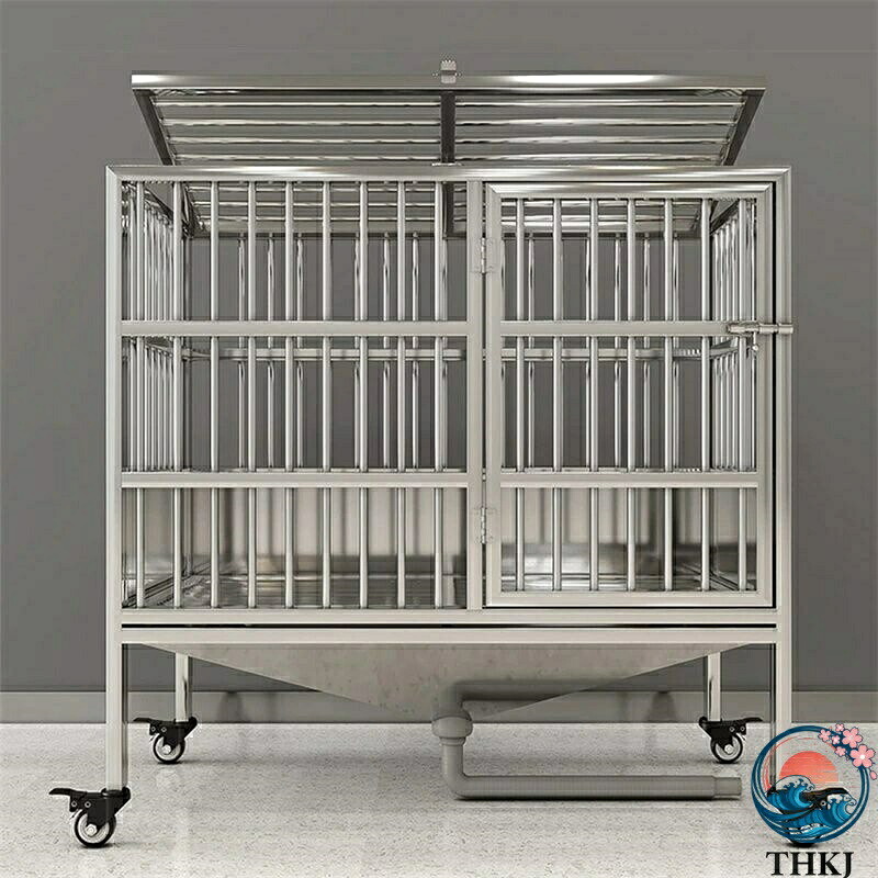 【全品5%ポイント】犬ケージ テンレス鋼 犬用ケージ 犬の柵 犬小屋 小型 中型 大型犬 屋内ケージ 屋外用 キャスター付き 漏斗トレイ 人気 おすすめ｜悟空店