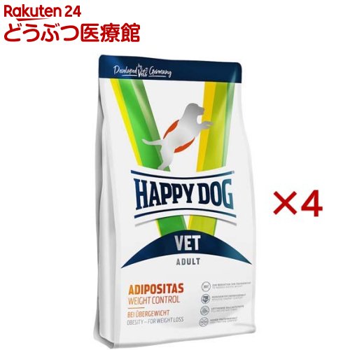 ハッピードッグ VET アディポシタス(肉付きのよい世話をする) 素っ気ない 治療薬食(1kg×4仕掛ける)