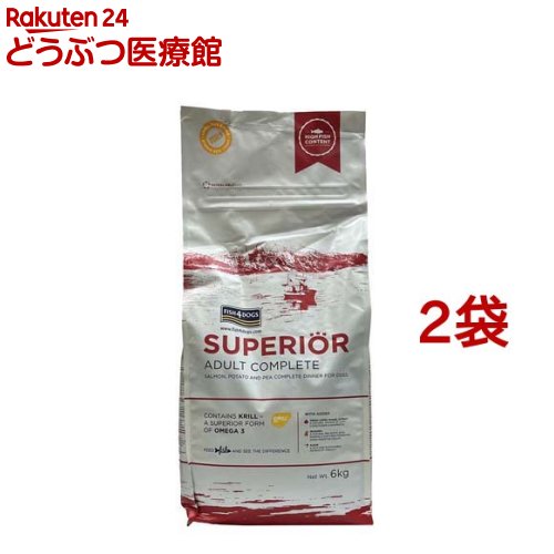スーペリア アダルト(6kg*2袋セット)【FISH4DOGS】