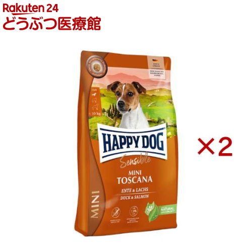 ハッピードッグ ミニ センシブル 小型犬 ミニ トスカーナ ダック＆サーモン(4kg×2セット)