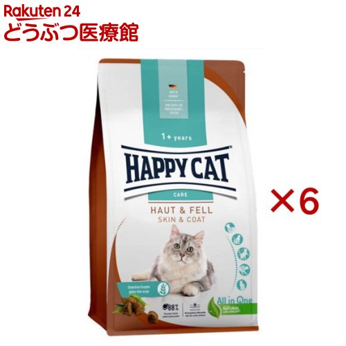 ハッピーキャット ケア スキン＆コート 皮膚被毛ケア(300g&times;6セット)｜24 どうぶつ医療館
