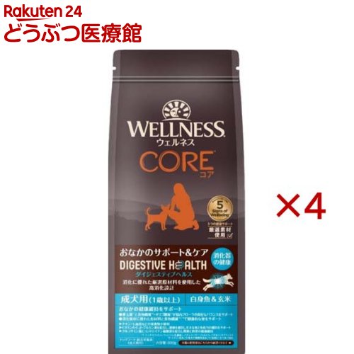 ウェルネス 中核グループ ダイジェスティブヘルス 成犬用 卵白魚＆玄米(800g×4仕かける)【ウェルネス】 ドッグフード-犬用品