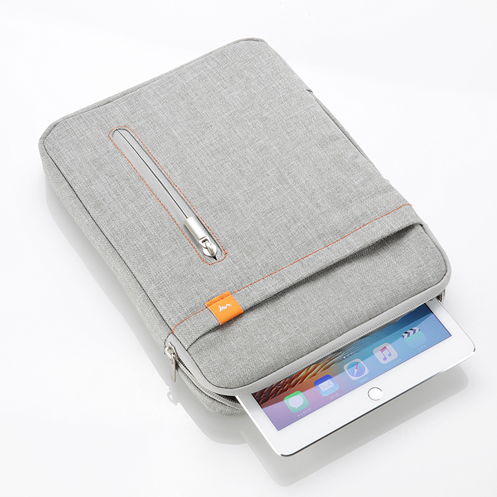 楽天市場 Ipad タブレットpc 収納ケース バッグ グレー 10 8型までのタブレット対応 持ち手 小物ポケット付 Wy Wy Style楽天市場店