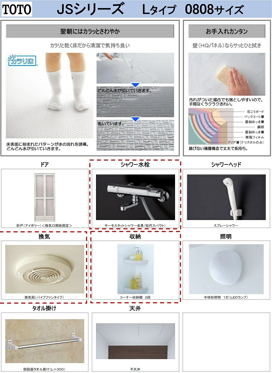 Toto シャワールーム Jsv0808lタイプ サーモスタット水栓 コーナー収納棚 換気扇付き仕様 内寸法 D800 W800 H30mm オプション変更可 Mavipconstrutora Com Br