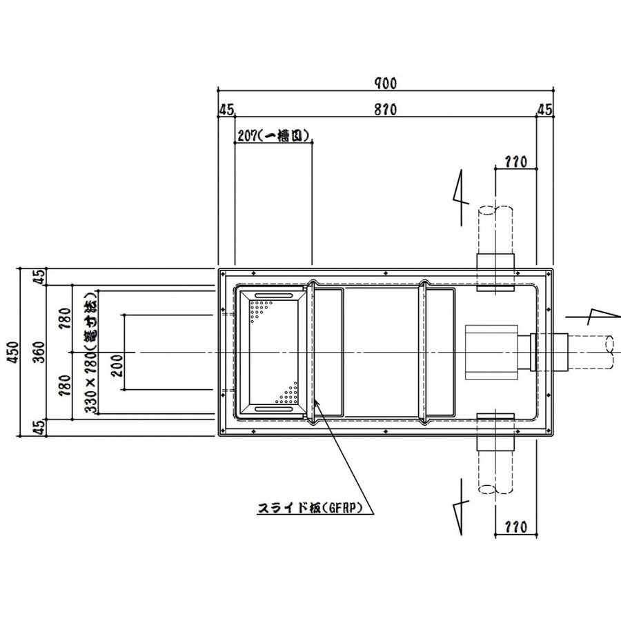 数々の賞を受賞 下田エコテック FRP製浅型 グリーストラップ SK15SC