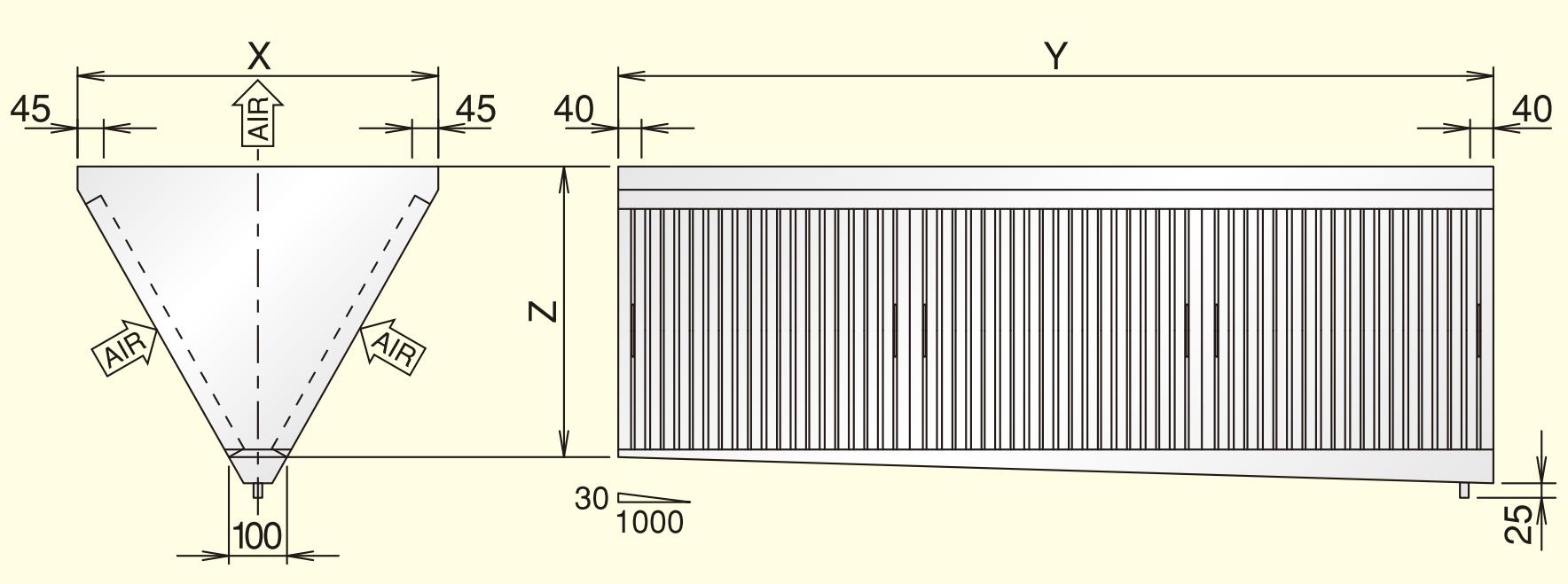 ホーコス グリースフィルター FSVL3-540W 低圧損Vフィルター FSVLタイプ 両面3連式｜エクセレント建材