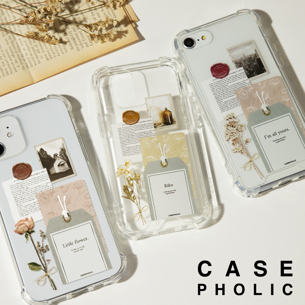 楽天市場 Iphone Iphone11 Iphone Se Iphoneケース Iphone8 Iphone12 Pro スマホケース 韓国 Iphone13 ケース ステッカー Iphone13mini Casepholic ブランド スマホ ケース カバー かわいい おしゃれ 花 ドライフラワー コラージュ 写真 名入れ スクラップ レシート