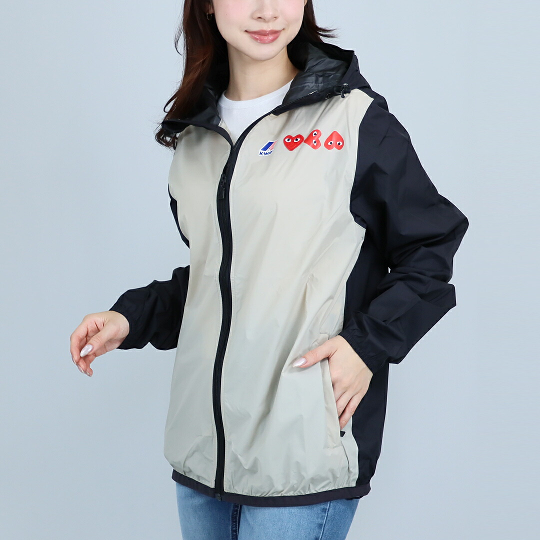 コムデギャルソン COMME DES GARCONS ユニセックス ジャケット ナイロンパーカー PLAY プレイ AZ J505 051 ジップアップ フーディ 【お取り寄せ】｜テザーレブランドショップ 22,350円