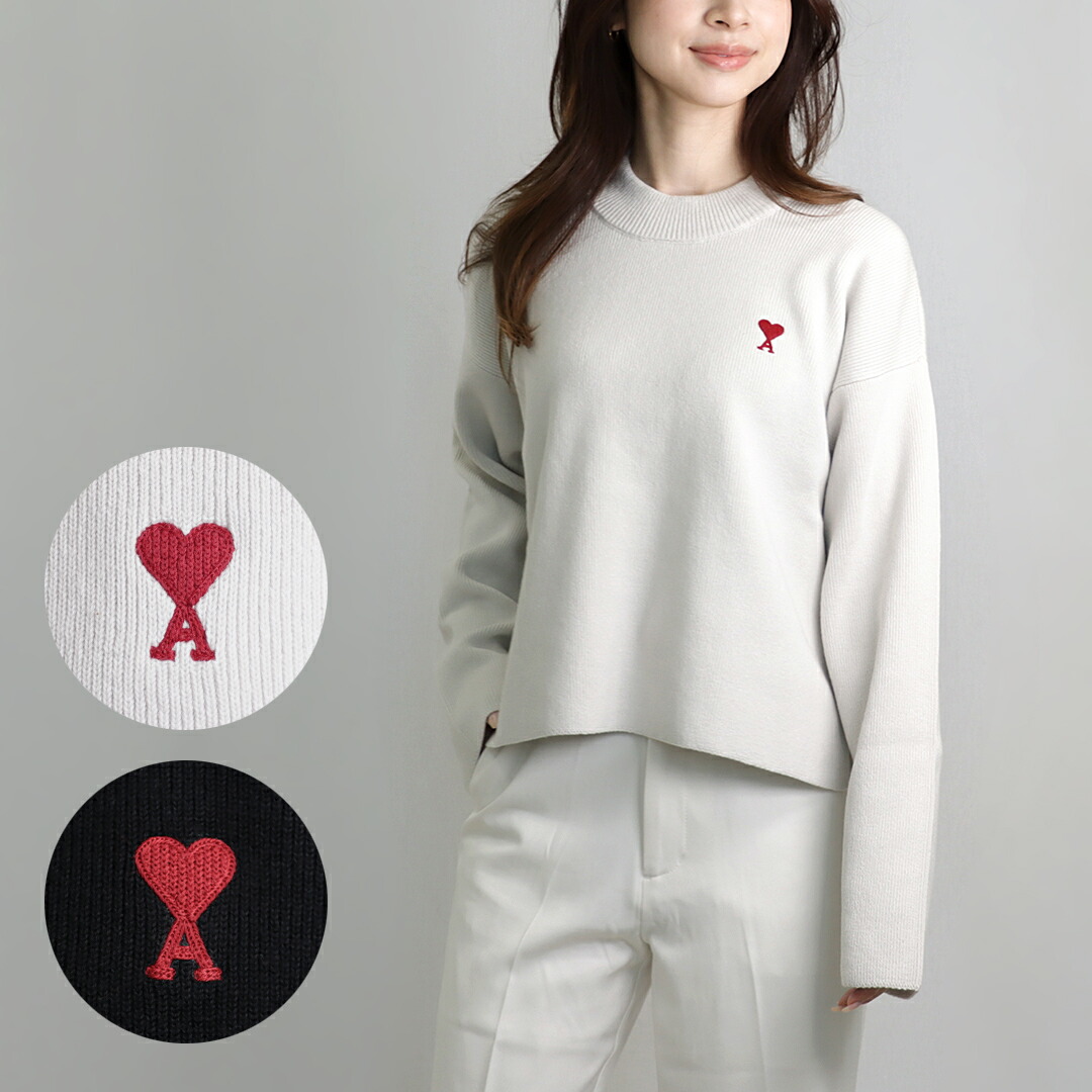 アミパリス AMI PARIS トップス RED ADC ROUND NECK SWEATER BFHKS111　フィットハウス アミパリス AMI PARIS トップス RED ADC ROUND NECK SWEATER